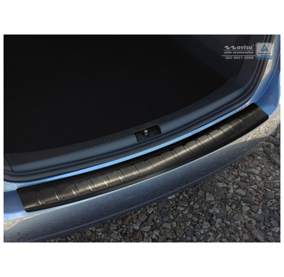 Protector paragolpes trasero Negro acero inox Volkswagen Touran II 2010-2015 'Ribs'
