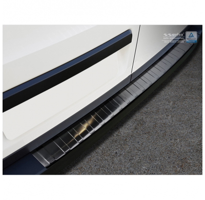 Protector paragolpes trasero Negro acero inox Volkswagen Crafter TGE 2017- 'Ribs'