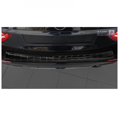 Protector paragolpes trasero Negro acero inox Mercedes E-Class W213 Kombi 2016- 'Ribs'