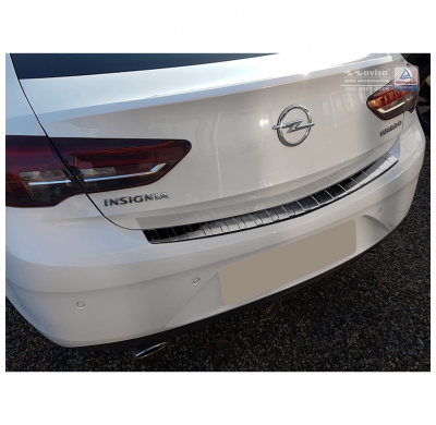 Protector paragolpes trasero Negro acero inox Opel Insignia Grand Sport 5-doors 2017- 'Ribs'