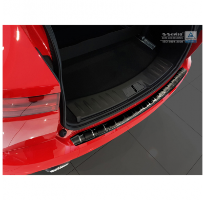 Protector paragolpes trasero Negro acero inox Jaguar E-Pace 2017- 'Ribs'