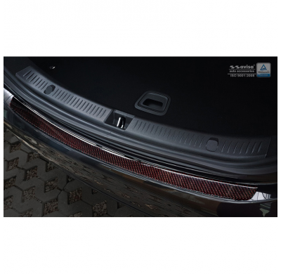 Protector De Paragolpes Carbono Mercedes E-Class W213 Sedan 2016- Rojo-Negro Carbon