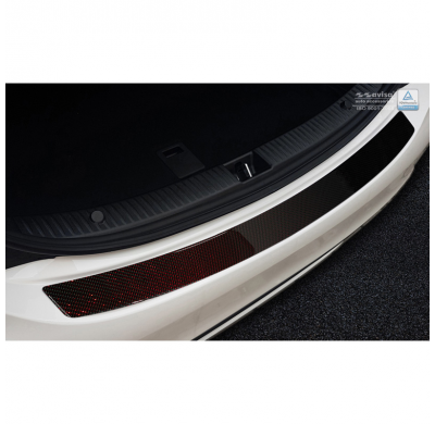 Protector De Paragolpes Carbono Mercedes Cls (C218) 2014- Rojo-Negro Carbon