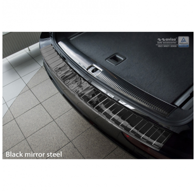 Black Mirror Protector paragolpes trasero acero inox Audi Q5 2008-2012 & 2012- 'Ribs'