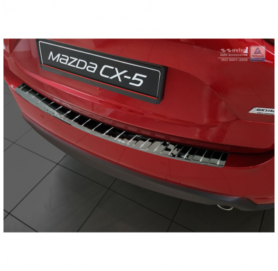 Black Mirror Protector paragolpes trasero acero inox Mazda CX-5 II 2017- 'Ribs'