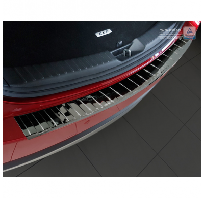 Black Mirror Protector paragolpes trasero acero inox Mazda CX-5 II 2017- 'Ribs'