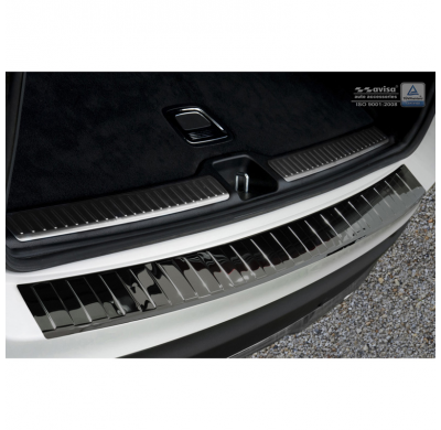 Black Mirror Protector paragolpes trasero acero inox Mercedes GLC 2015- 'Ribs'