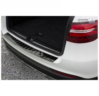 Black Mirror Protector paragolpes trasero acero inox Mercedes GLC 2015- 'Ribs'