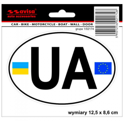 Auto Tattoo Sticker UA/EU - 12,5x8,5cm