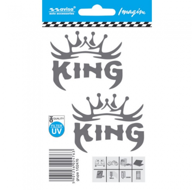 Auto Tattoo Sticker REY 2 piezas - 6x4,9cm