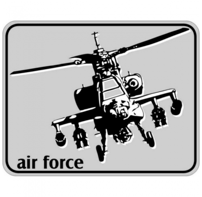 AutoTattoo Pegatina Helicóptero 3D Cromo - 7,4 x 5,8 cm