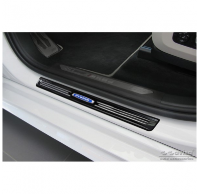 Protectores de umbral de puerta Mirror Black Inox adecuados para BMW X7 G07 2019- 'Hybrid' - 4 piezas