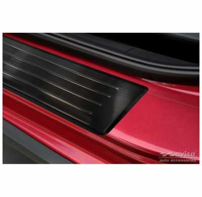 Protectores de umbrales de puertas Black Inox aptos para Honda Jazz Crosstar 2020- 'Lines' - 4 piezas