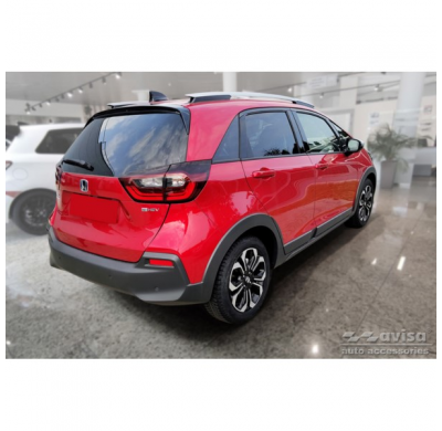 Protectores de umbrales de puertas Black Inox aptos para Honda Jazz Crosstar 2020- 'Lines' - 4 piezas