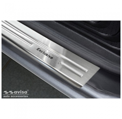Protectores de umbral de puerta de acero inoxidable valido para Mercedes Vito y Clase V W447 2014- - 'Exclusivo' - 2 piezas - Ve