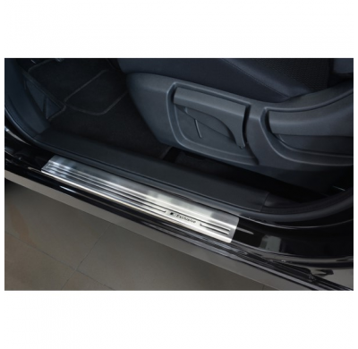 Protector Talonera De Puerta Acero Inox Nissan Qashqai 2014- - 'Exclusive' - 4-Piezas