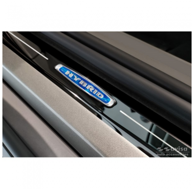 Protectores de umbral de puerta Mirror Black Inox adecuados para Volvo V90 2016- 'Hybrid' - 4 piezas