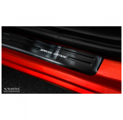 Negro Inox Protectores De Umbral De Puerta Validas Para Renault Clio E 'Edición Especial' - 2 Piezas