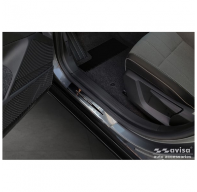 Protectores de umbral de puerta de acero inoxidable aptos para Renault Megane E-Tech 2022- - 'Special Edition' - 4 piezas