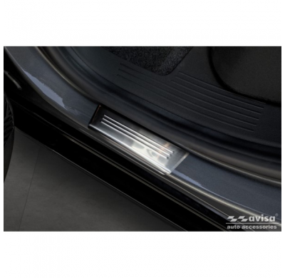 Protectores de umbral de puerta de acero inoxidable aptos para Renault Megane E-Tech 2022- - 'Special Edition' - 4 piezas