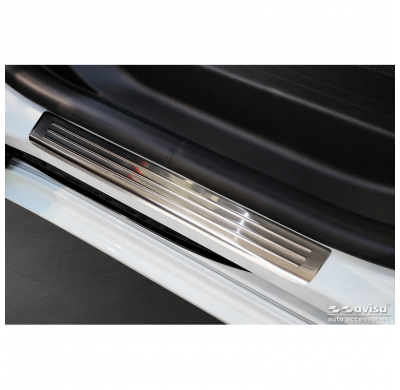 Protectores de umbral de puerta de acero inoxidable para Renault Kangoo III, Nissan Townstar y Mercedes Citan 2021- - 'Lines' -