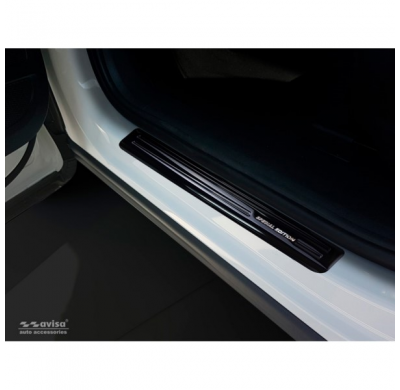 Protector Negro Talonera De Puerta Acero Inox Skoda Kodiaq 2017- 'Special Edition' - 4-Piezas