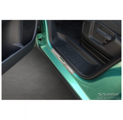 Protectores de umbral de puerta de acero inoxidable para Volkswagen ID.Buzz 2022- 'E-Power' - 2 piezas