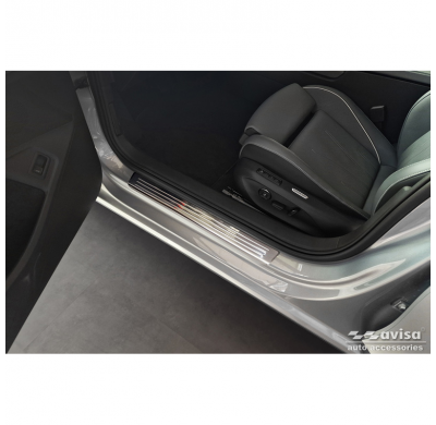 Protectores de umbral de puerta de acero inoxidable aptos para Volkswagen Passat Variant (CJ5) incl. R-Line & Hybrid 2024- - 'Lí