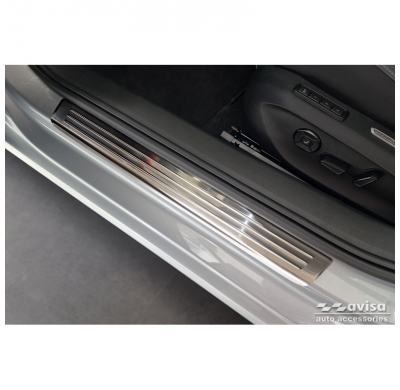 Protectores de umbral de puerta de acero inoxidable aptos para Volkswagen Passat Variant (CJ5) incl. R-Line & Hybrid 2024- - 'Lí