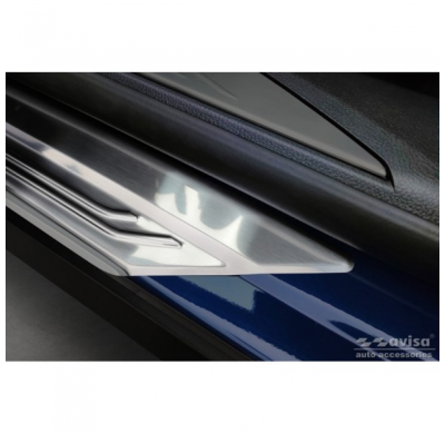 Protectores de umbral de puerta de acero inoxidable aptos para Lexus RX V 2022- 'Lines' - 4 piezas