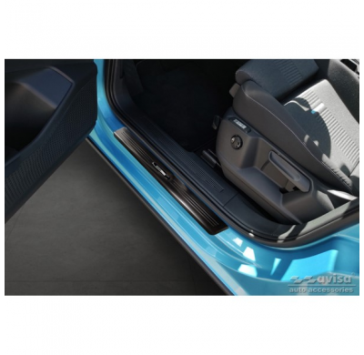 Protectores de umbral de puerta Inox negro adecuados para Ford Tourneo Connect III 2022- 'Exclusive Edition' - 2 piezas
