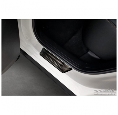 Protectores de umbral de puerta de acero inoxidable negros adecuados para Mazda CX-60 2022- - 'Performance Special Edition' - 4