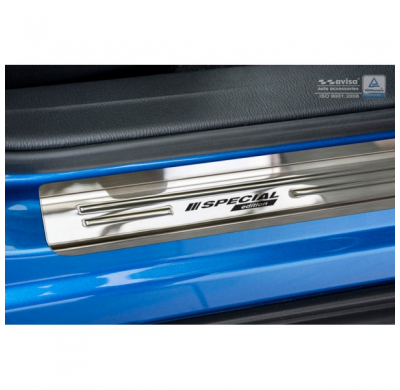 Protectores De Umbral De Puerta De Acero Inoxidable Valido Para Mazda Cx-3 2015-2018 Y Fl 2018- - 'Edición Especial' - 4 Piezas