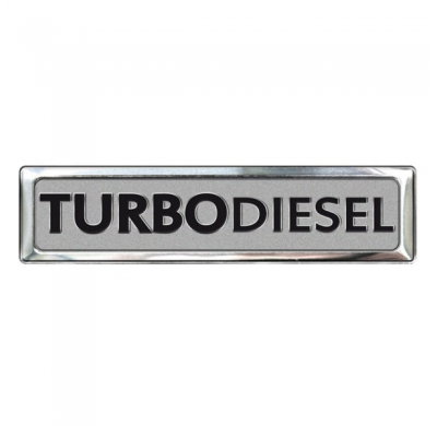 Emblema / Logotipo De Aluminio - Turbo Diesel - 7x1,7cm