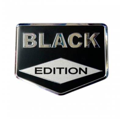 Emblema / Logotipo De Aluminio - Black Edition - 8x6,2cm