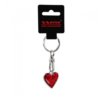 Llavero acero - 'Corazón' rojo