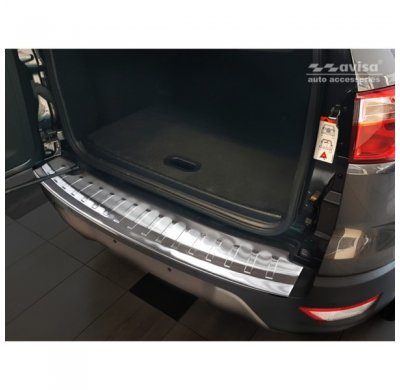 Protector del parachoques trasero de acero inoxidable Ford Ecosport II Facelift 2017- 'Ribs'.