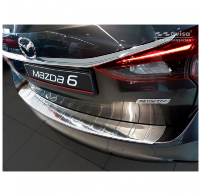 Protector acero paragolpes trasero Mazda 6 III GJ combi 2012- 'Ribs' (Long Version)