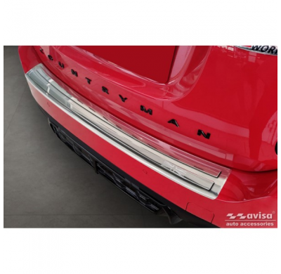 Protector de parachoques trasero de acero inoxidable apto para Mini Countrymann F60 FL 2020- 'British Flag'