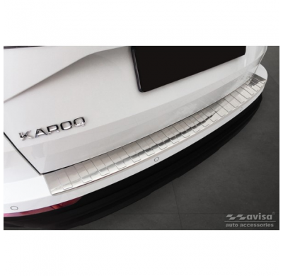 Protector de acero inoxidable para el parachoques trasero del Skoda Karoq Facelift 2022- 'Ribs'