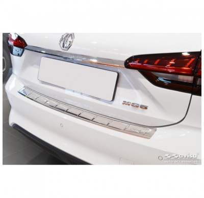 Protector de parachoques trasero de acero inoxidable apto para MG 5 SW (EV) 2022- 'British Flag'