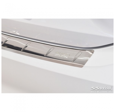 Protector de parachoques trasero de acero inoxidable apto para MG 5 SW (EV) 2022- 'British Flag'