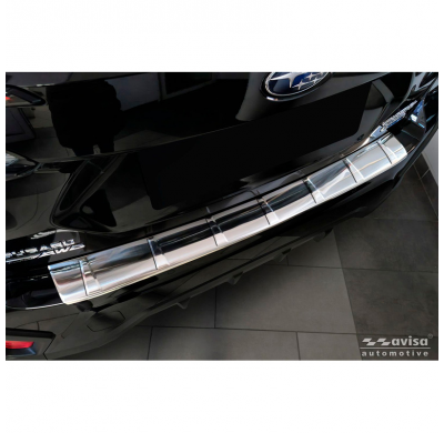 Protector de parachoques trasero de acero inoxidable Avisa compatible con Subaru Crosstrek III 2023 - 'Ribs'
