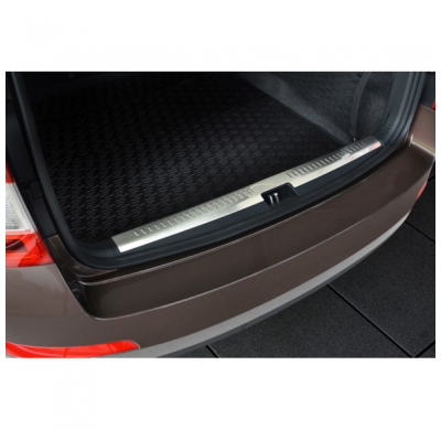 Stainless Steel Inner Rear Bumper Protector Skoda Octavia Iii Combi 2013-2016 & Fl 2017- 'Ribs'