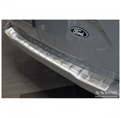 Protector de Parachoques Trasero de Acero Inoxidable apto para Ford Transit Custom 2023- 'Ribs'