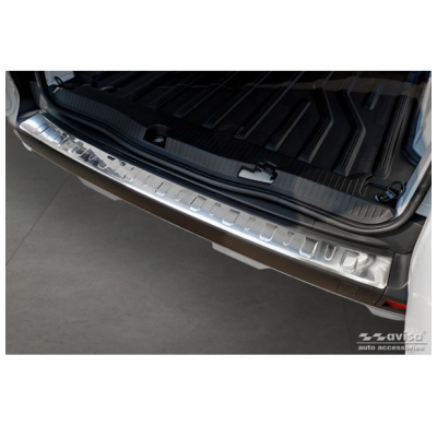 Protector de parachoques trasero de acero inoxidable apto para Renault Kangoo III Furgon 2021- 'Ribs'