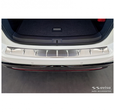 Protector de parachoques trasero de acero inoxidable apto para Volkswagen ID.7 2023- 'Ribs'