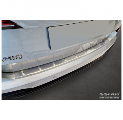 Protector de parachoques trasero de acero inoxidable apto para Skoda Kamiq Facelift 2024- 'Ribs'