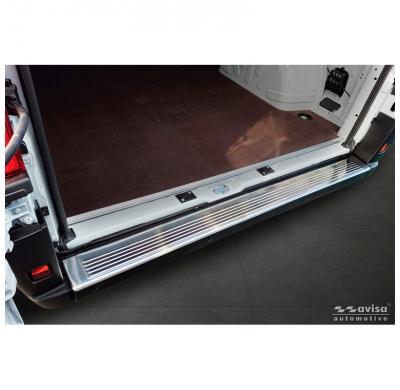 Protector de parachoques trasero de acero inoxidable Avisa compatible con Fiat Ducato III Facelift 2023- / Opel Movano III Facel