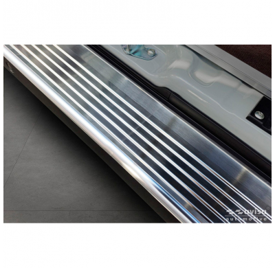 Protector de parachoques trasero de acero inoxidable Avisa compatible con Fiat Ducato III Facelift 2023- / Opel Movano III Facel